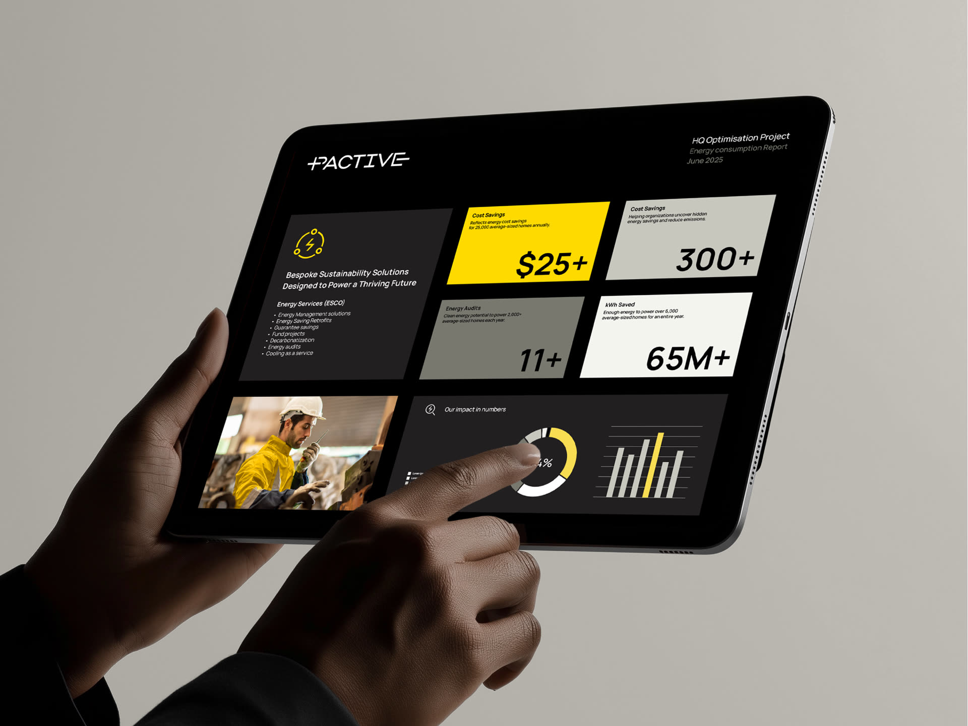 Pactive interface on a tablet